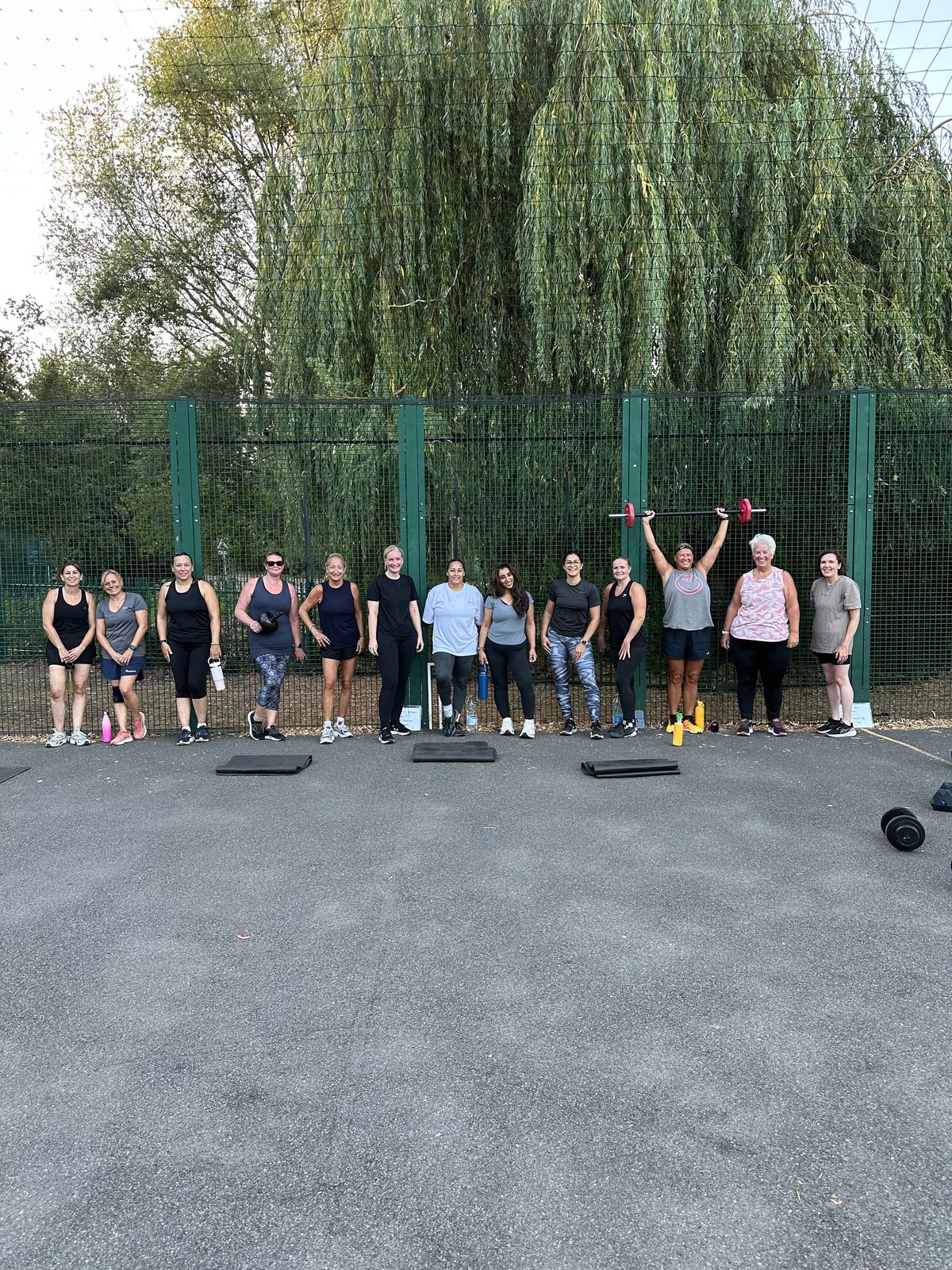 Leybourne Bootcamp members with equipment