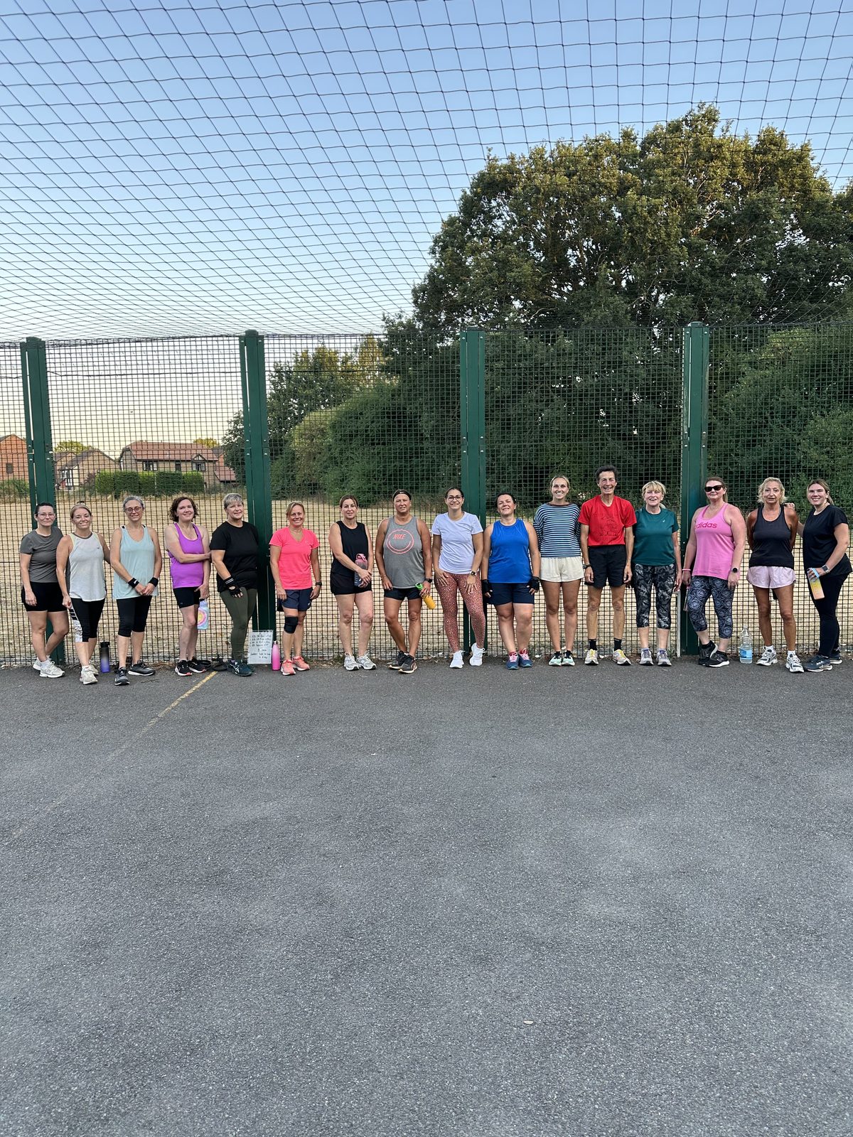 Leybourne Bootcamp group in the evening sun